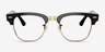 Ray-Ban Meta Audio Clubmaster Shiny Black On Gold Metal from EyeBuyDirect, Front View