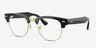 Ray-Ban Meta Audio Clubmaster Shiny Black On Gold Metal from EyeBuyDirect, Angle View