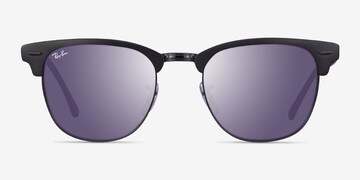 Ray-Ban RB3716 Clubmaster - Square Matte Black On Black Frame Prescription  Sunglasses | Eyebuydirect