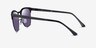 Ray-Ban RB3716 Clubmaster Matte Black On Black AcetateSunglass Frames from EyeBuyDirect, Side View