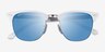 Ray-Ban RB3716 Clubmaster White On Silver AcetateSunglass Frames from EyeBuyDirect, Closed View
