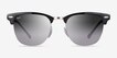 Ray-Ban RB3716 Clubmaster Black On Silver AcetateSunglass Frames from EyeBuyDirect, Front View
