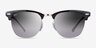 Ray-Ban RB3716 Clubmaster Black On Silver AcetateSunglass Frames from EyeBuyDirect, Front View