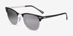 Ray-Ban RB3716 Clubmaster Black On Silver AcetateSunglass Frames from EyeBuyDirect, Angle View