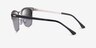 Ray-Ban RB3716 Clubmaster Black On Silver AcetateSunglass Frames from EyeBuyDirect, Side View