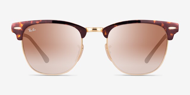 Ray-Ban RB3716 Clubmaster Havana On Arista AcetateSunglass Frames from EyeBuyDirect, Front View