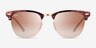 Ray-Ban RB3716 Clubmaster Havana On Arista AcetateSunglass Frames from EyeBuyDirect, Front View