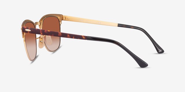 Ray-Ban RB3716 Clubmaster Havana On Arista AcetateSunglass Frames from EyeBuyDirect, Side View