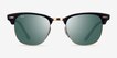 Ray-Ban RB3016 Clubmaster Black AcetateSunglass Frames from EyeBuyDirect, Front View