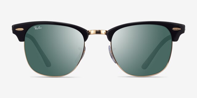 Ray-Ban RB3016 Clubmaster Black AcetateSunglass Frames from EyeBuyDirect, Front View