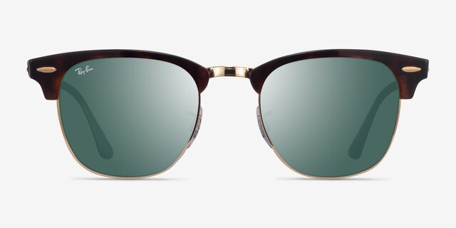 Ray-Ban RB3016 Clubmaster Tortoise AcetateSunglass Frames from EyeBuyDirect, Front View