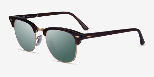 Ray-Ban RB3016 Clubmaster Tortoise AcetateSunglass Frames from EyeBuyDirect, Angle View