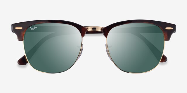 Ray-Ban RB3016 Clubmaster Tortoise AcetateSunglass Frames from EyeBuyDirect, Closed View