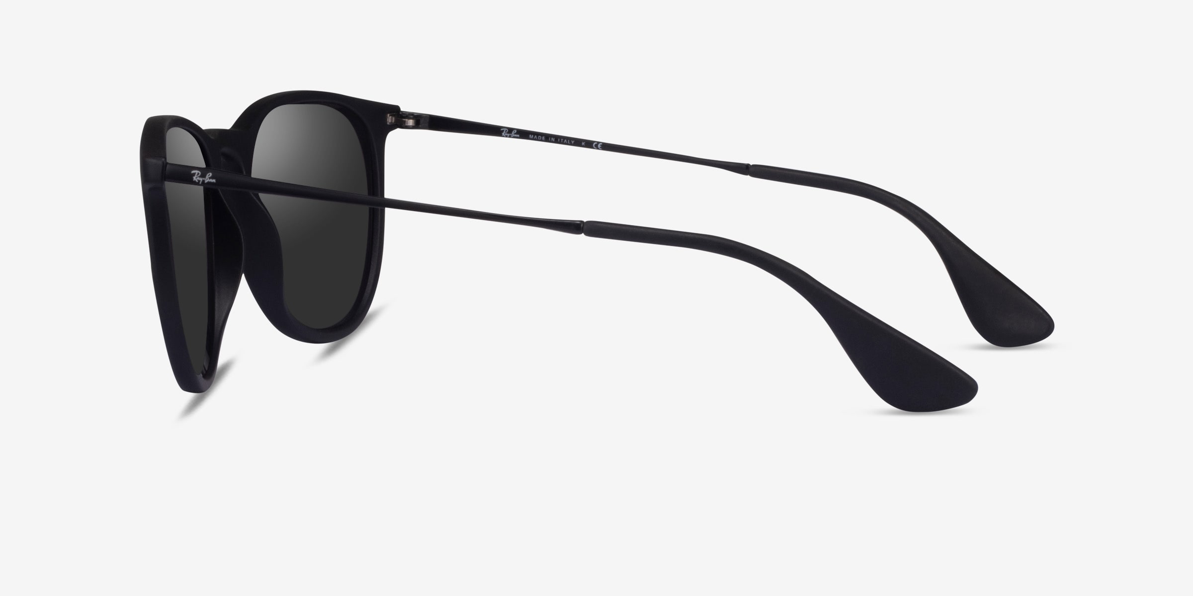 Ray-Ban RB4171 Erika - Oval Black Frame Sunglasses For Women