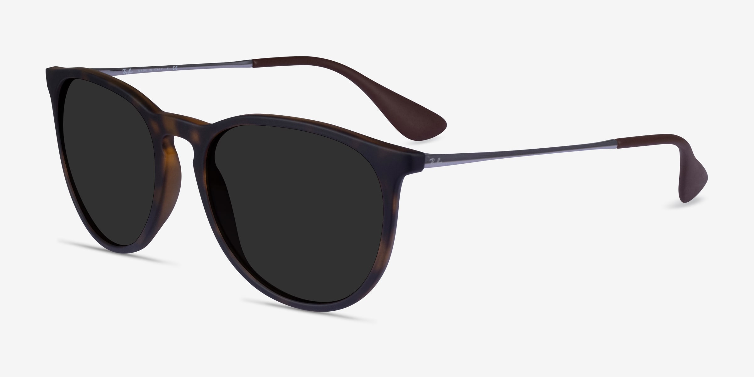 Ray-Ban RB4171 Erika - Oval Black Frame Sunglasses For Women