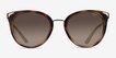 Vogue Eyewear VO5230S Dark Tortoise MetalSunglass Frames from EyeBuyDirect, Front View