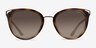Vogue Eyewear VO5230S Dark Tortoise MetalSunglass Frames from EyeBuyDirect, Front View