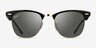 Ray-Ban RB3016 Clubmaster Black Gold AcetateSunglass Frames from EyeBuyDirect, Front View