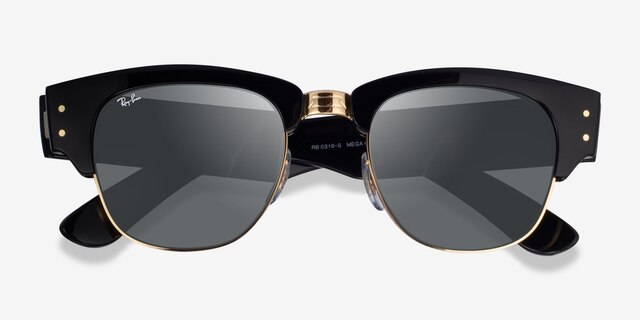 Ray-Ban RB0316S Noir MétalSoleil de Lunette de vue d'EyeBuyDirect, Vue Rapprochée