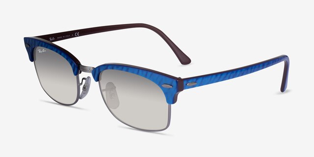 Ray-Ban RB3916 Blue Brown AcetateSunglass Frames from EyeBuyDirect, Angle View