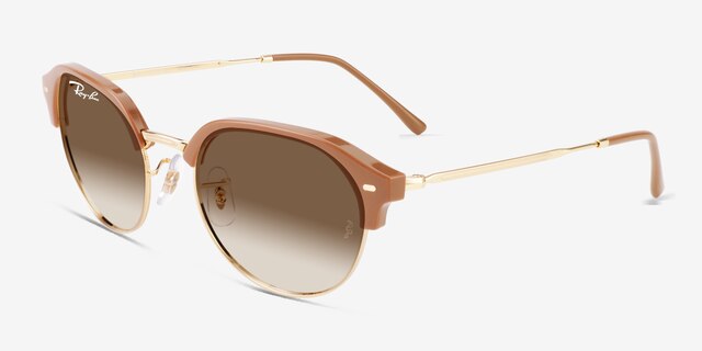 Ray-Ban RB4429 Brown MetalSunglass Frames from EyeBuyDirect, Angle View