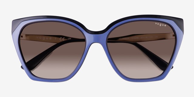 Vogue Eyewear VO5521S Purple Blue MetalSunglass Frames from EyeBuyDirect, Closed View