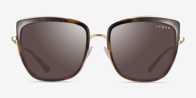 Vogue Eyewear VO4223S Shiny Tortoise Gold AcetateSunglass Frames from EyeBuyDirect, Front View