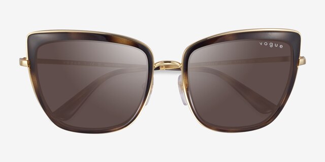 Vogue Eyewear VO4223S Shiny Tortoise Gold AcetateSunglass Frames from EyeBuyDirect, Closed View