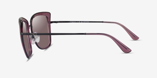 Vogue Eyewear VO4223S Clear Purple AcetateSunglass Frames from EyeBuyDirect, Side View