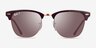 Ray-Ban RB3716 Clubmaster Burgundy Rose Gold AcetateSunglass Frames from EyeBuyDirect, Front View