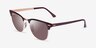Ray-Ban RB3716 Clubmaster Burgundy Rose Gold AcetateSunglass Frames from EyeBuyDirect, Angle View
