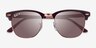 Ray-Ban RB3716 Clubmaster Burgundy Rose Gold AcetateSunglass Frames from EyeBuyDirect, Closed View