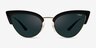 Vogue Eyewear VO5212S Black Gold PlasticSunglass Frames from EyeBuyDirect, Front View