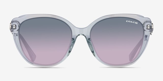 Coach HC8347BU C9199 Gradient Transparent Blue AcetateSunglass Frames from EyeBuyDirect, Front View