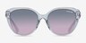 Coach HC8347BU C9199 Gradient Transparent Blue AcetateSunglass Frames from EyeBuyDirect, Front View