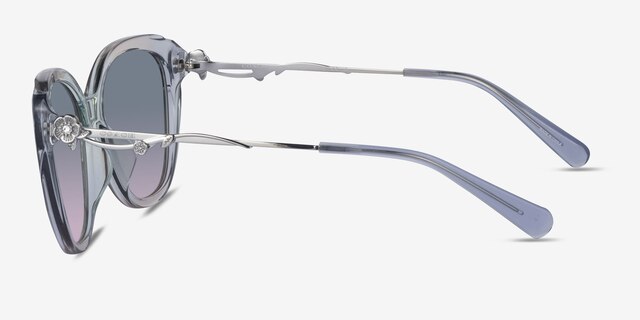 Coach HC8347BU C9199 Gradient Transparent Blue AcetateSunglass Frames from EyeBuyDirect, Side View