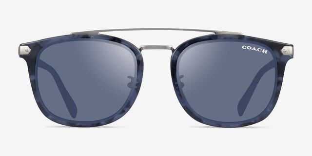 Coach HC8382 Cl913 Blue Tortoise AcetateSunglass Frames from EyeBuyDirect, Front View