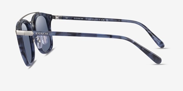 Coach HC8382 Cl913 Blue Tortoise AcetateSunglass Frames from EyeBuyDirect, Side View