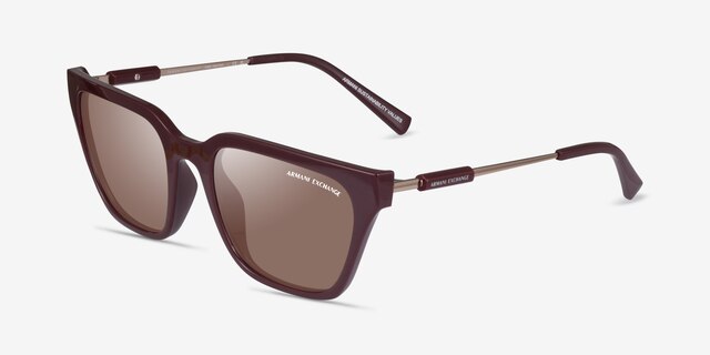 Armani Exchange AX4158S Burgundy Plastic-metalSunglass Frames from EyeBuyDirect, Angle View