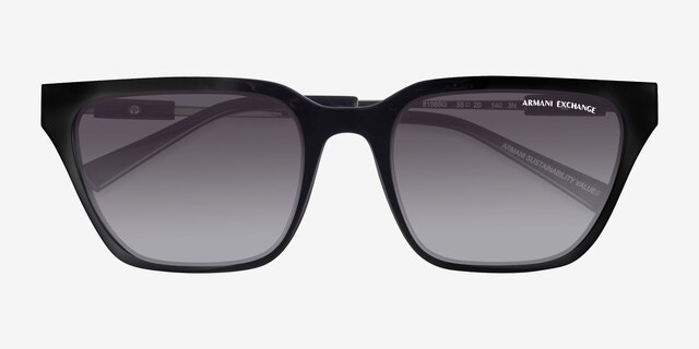 Armani Exchange AX4158S Black Eco-friendlySunglass Frames from EyeBuyDirect, Closed View