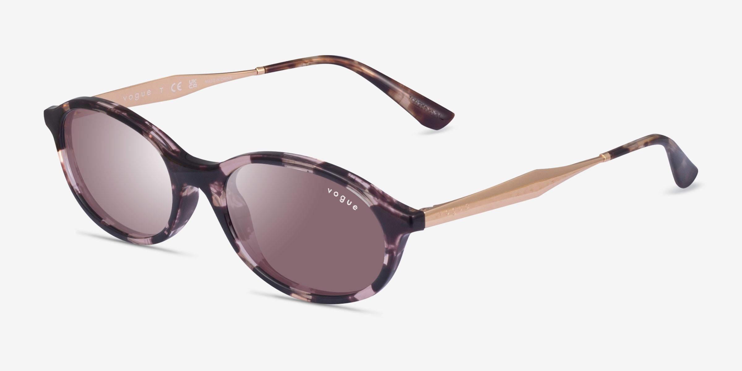 VOGUE EYEWEAR Tortoiseshell Oval Sunglasses luspm03089_3d.jpg main image 2