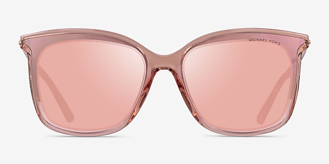 Michael Kors MK2079U Zermatt Pink Transparent MetalSunglass Frames from EyeBuyDirect, Front View