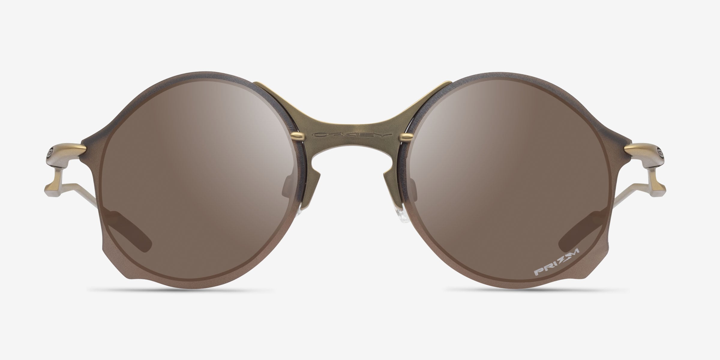 Oakley Tailend Ti - Round Matte Gold Frame Prescription Sunglasses