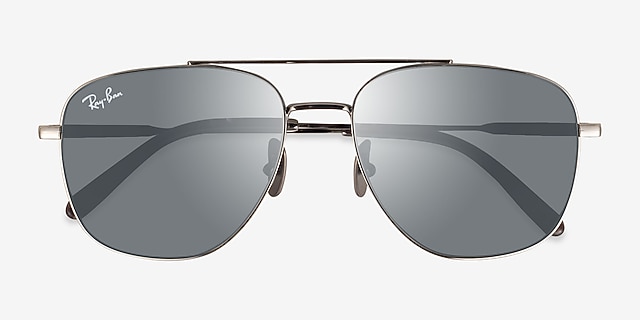 Ray-Ban RB8097 William Titanium Silver TitaniumSunglass Frames from EyeBuyDirect, Closed View