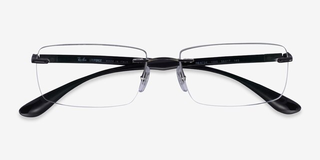 Ray-Ban RB8724 Gunmetal TitaniumEyeglass Frames from EyeBuyDirect, Closed View