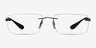 Ray-Ban RB8724 Black TitaniumEyeglass Frames from EyeBuyDirect, Front View