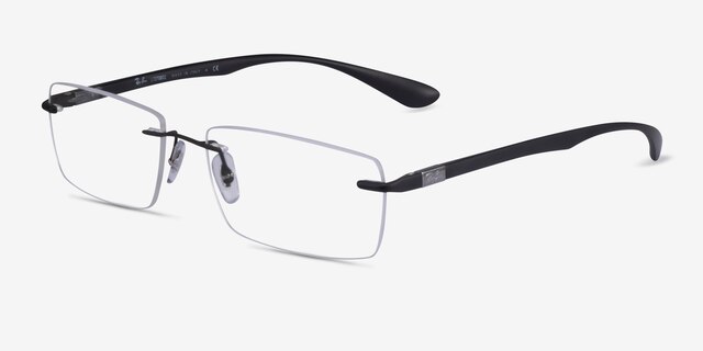 Ray-Ban RB8724 Black TitaniumEyeglass Frames from EyeBuyDirect, Angle View