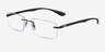 Ray-Ban RB8724 Black TitaniumEyeglass Frames from EyeBuyDirect, Angle View