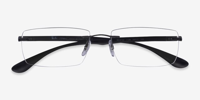 Ray-Ban RB8724 Black TitaniumEyeglass Frames from EyeBuyDirect, Closed View