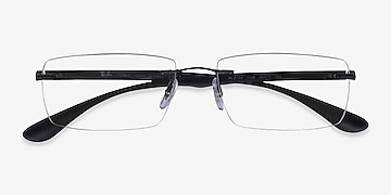 Ray-Ban RB8724 - Rectangle Black Frame Eyeglasses | Eyebuydirect Canada